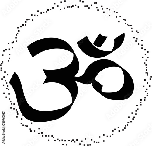 Photography Hindu Icon Om Vector Stock Photo
