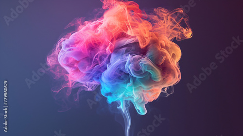 Colored clouds of smoke