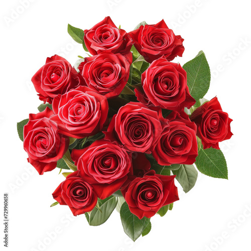 Bouquet of red roses isolated from white background © Miquel