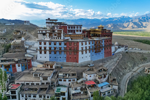 Mato monastery, aerial view, Ladakh, Northern India, Himalayas, India © Leo Viktorov