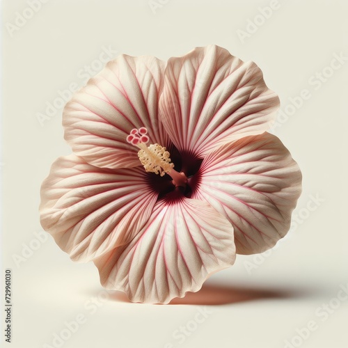 red hawaiian hibiscus flower isolated