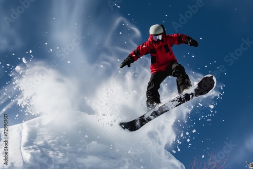 snowboarder twisting during a stylish jump © studioworkstock
