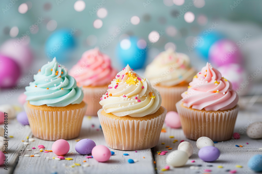 
easter cupcakes background