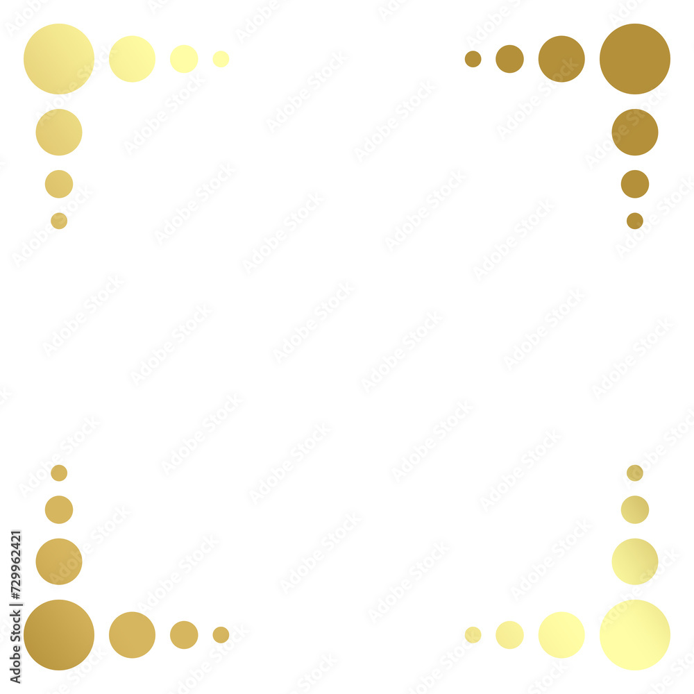 gold frame and circle element