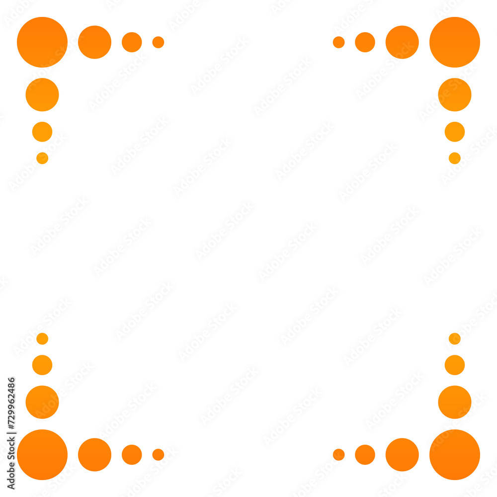 orange frame and circle element