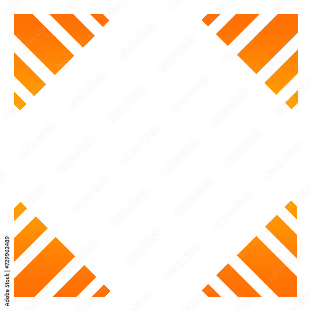 Obraz premium orange frame corner and arrow