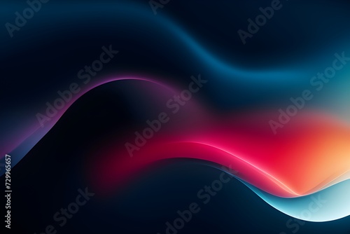 neon glowing waves abstract background 
