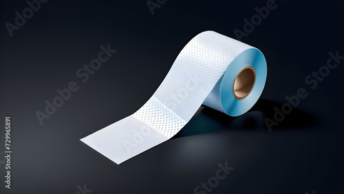 3d adhesive bandage icon clipart isolated. on a black background. with black copy space.