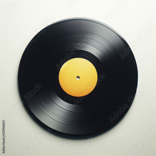 vinyl record on white