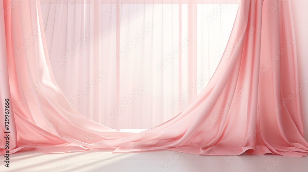 delicate pink curtain