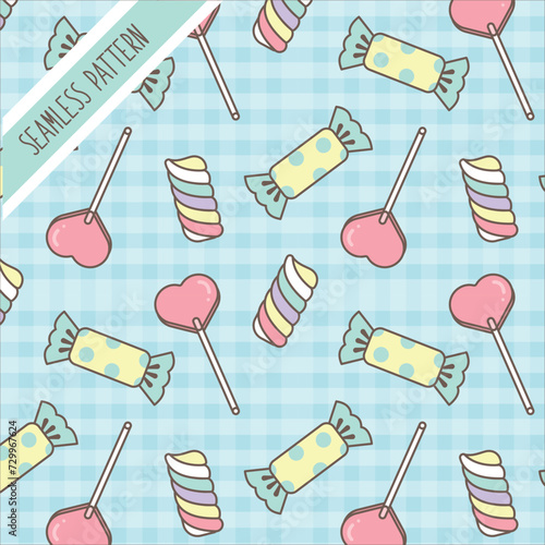 seamless pattern with lollipops