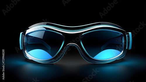 goggles on black background