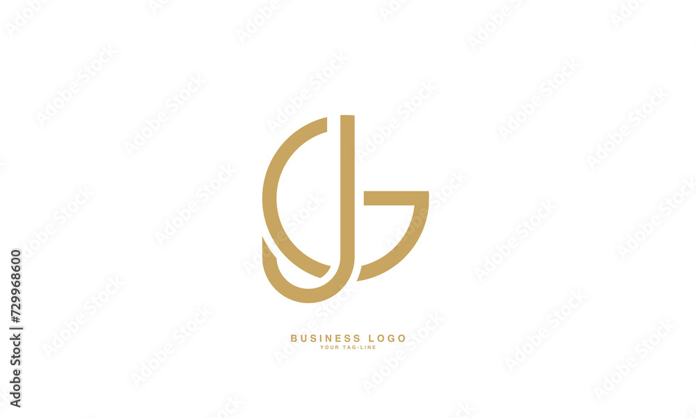GJ, JG, G, J, Abstract Letters Logo Monogram GJ, JG, G, J, Abstract Letters Logo Monogram