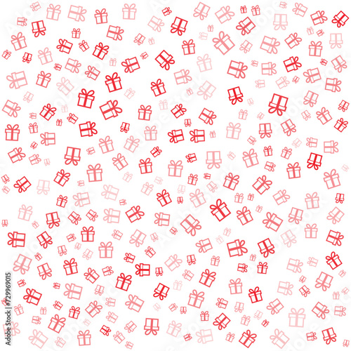 red gift box seamless pattern