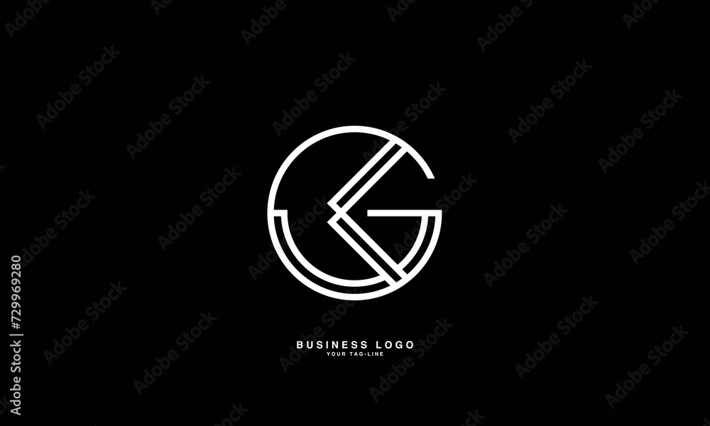 GK, KG,G , K, Abstract Letters Logo Monogram GK, KG,G , K, Abstract Letters Logo Monogram