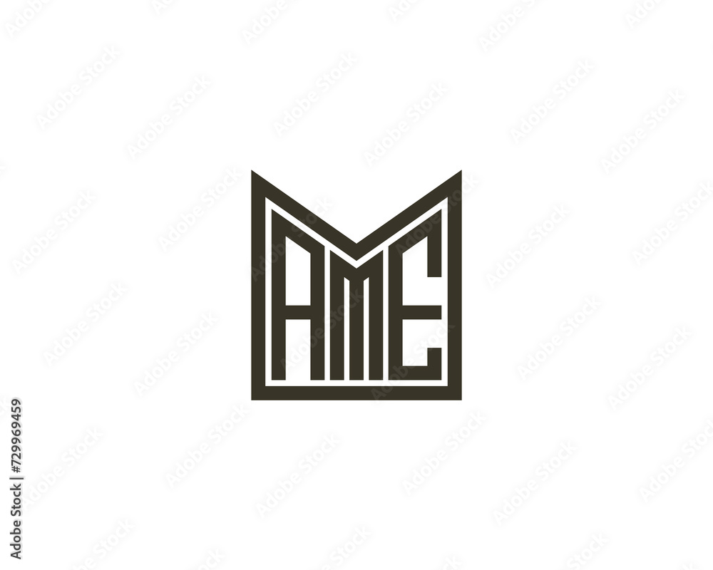 AME logo design vector template