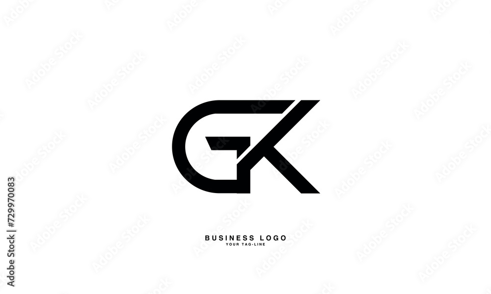 GK, KG,G , K, Abstract Letters Logo Monogram GK, KG,G , K, Abstract Letters Logo Monogram