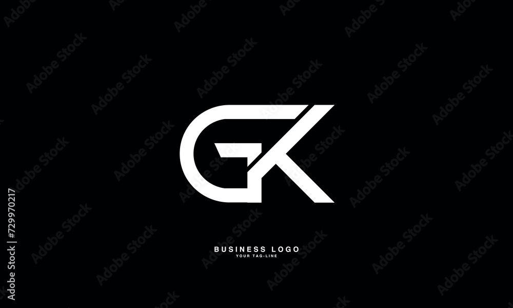 GK, KG,G , K, Abstract Letters Logo Monogram GK, KG,G , K, Abstract Letters Logo Monogram