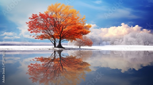 Reflecting on the beauty of changing seasons © Abdul