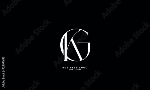 GK, KG, G, K, Abstract Letters Logo mONOGRAM