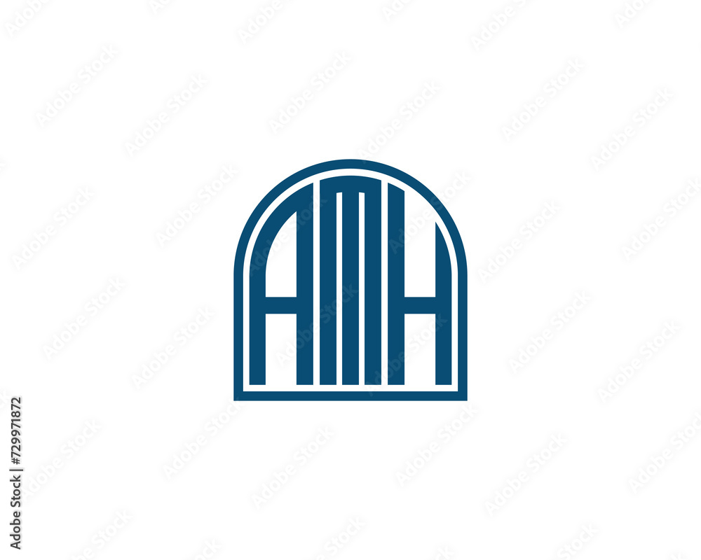 AMH Logo design vector template