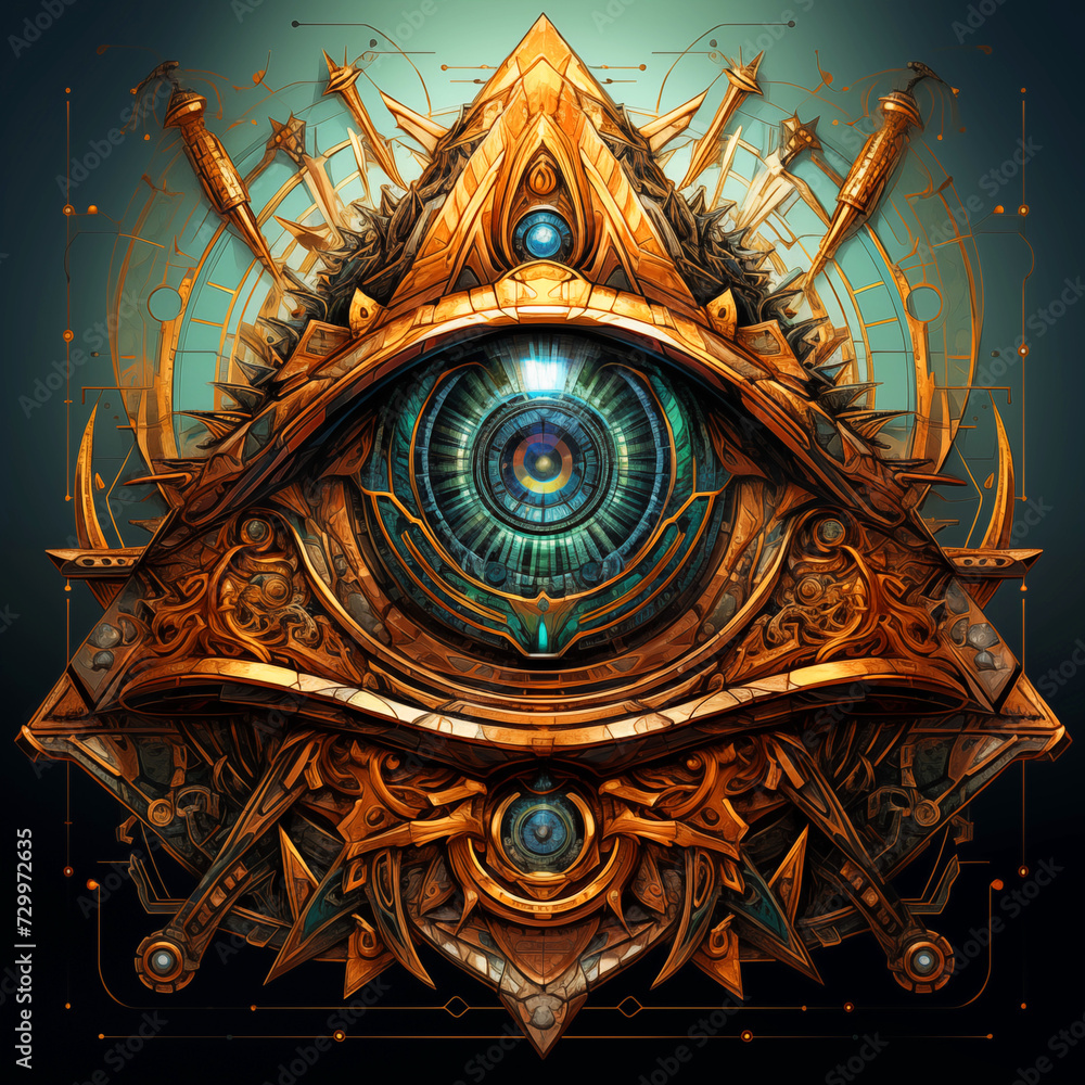 Eye of Providence, the All-seeing eye of God, famous symbol of the Masons and Illuminati.

