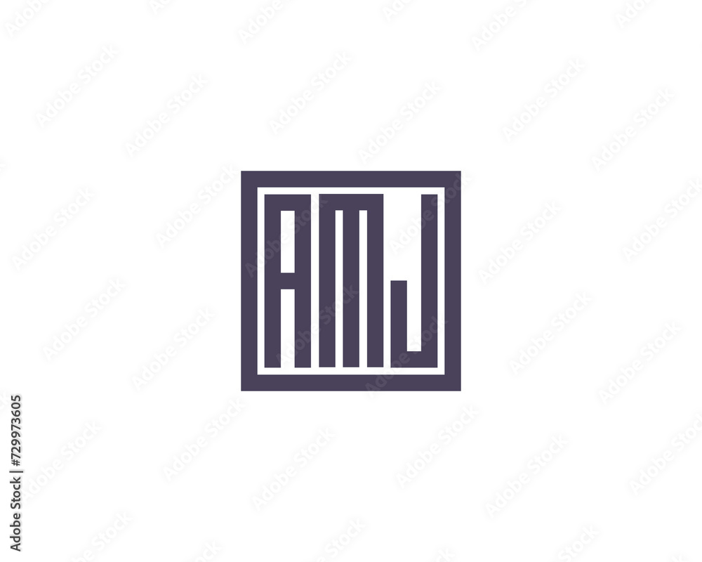 AMJ Logo design vector template