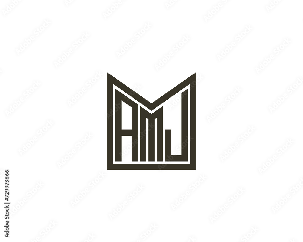 AMJ Logo design vector template AMJ Logo design vector template