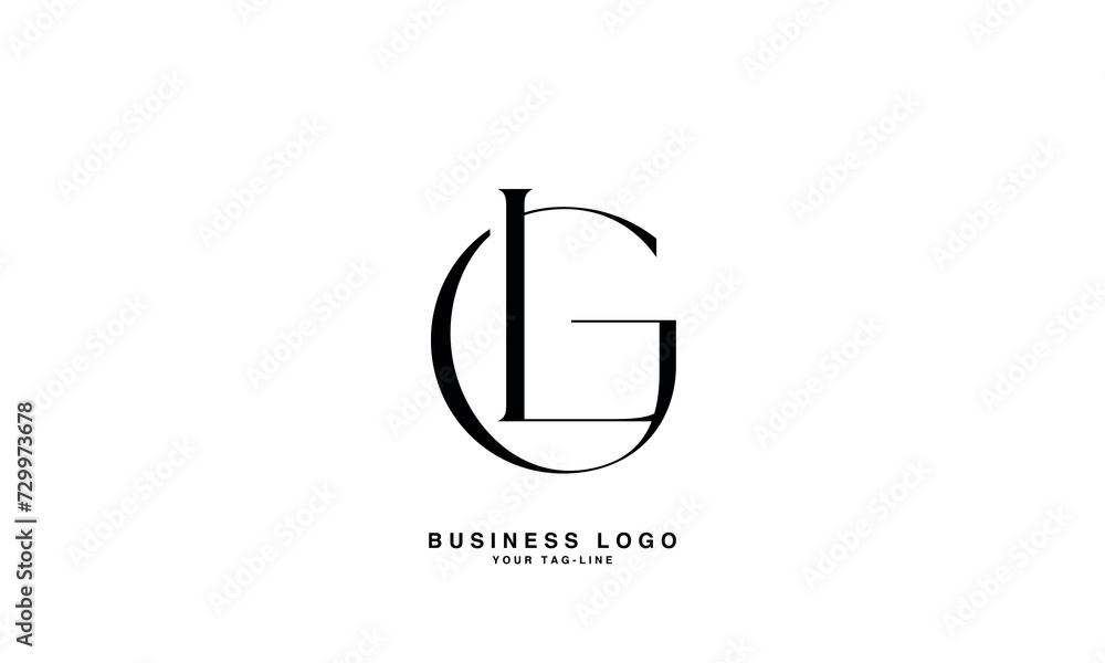 GL, LG, G, L, Abstract Letters Logo Monogram GL, LG, G, L, Abstract Letters Logo Monogram