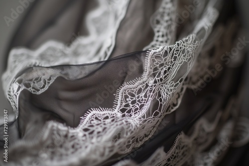 closeup of intricate lace detail on a hijab