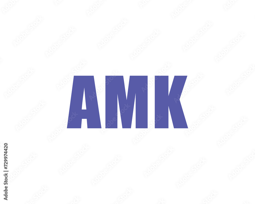 AMK logo design vector template