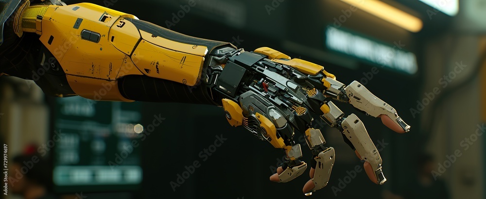 3d render of a robotic hand