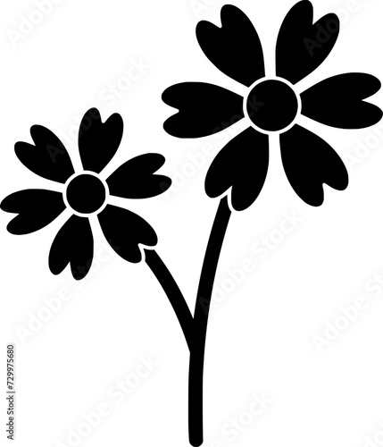 floral illustration love silhouette flower logo nature icon plant outline leave romantic rose heart petal natural romance valentine wedding shape garden blossom holiday vector graphic background