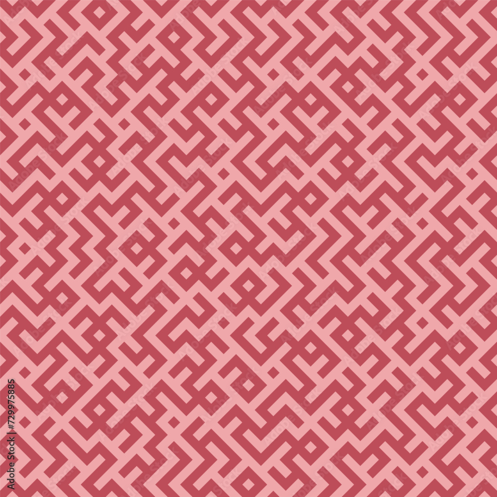 Pink seamless geometric diagonal maze pattern Pink seamless geometric diagonal maze pattern