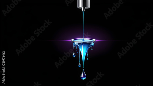 iv drip icon isolated on a black background. with black copy space photo