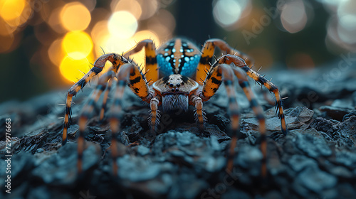 a spider stuck at the tree with a unique pattern © growth.ai