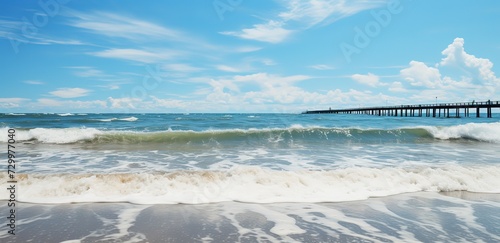 Waves at Holden Beach in the sky, sunset photo