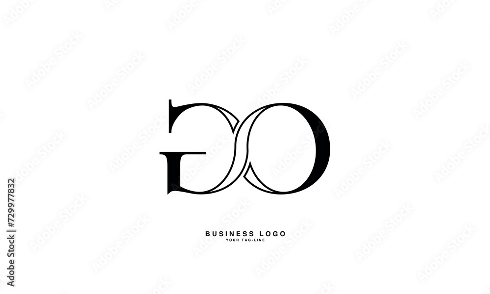 GO, OG, G, O, Abstract Letters Logo Monogram GO, OG, G, O, Abstract Letters Logo Monogram