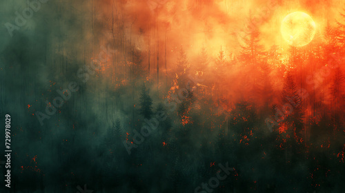 abstract vintage with overlay texture  spotlight  fire