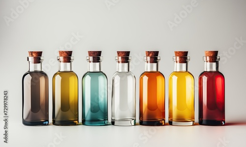 Wallpaper Mural Empty transparent bottles with caps on a light background. Torontodigital.ca