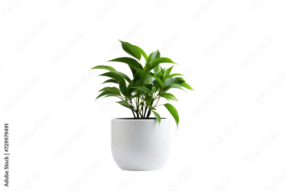 Stylish Plant Pot Isolated On Transparent Background
