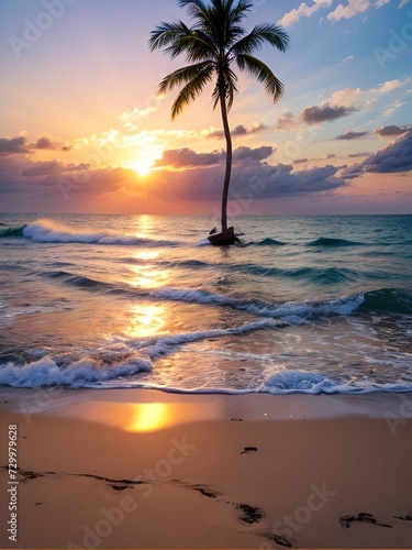 sunset on the beach