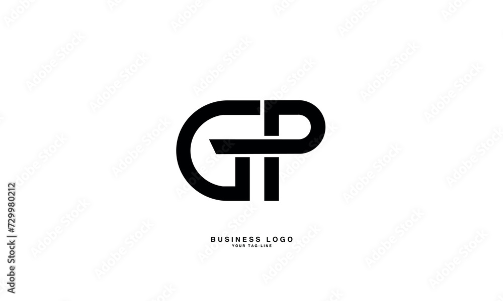 GP, PG, G, P, Abstract Letters Logo Monogram GP, PG, G, P, Abstract Letters Logo Monogram