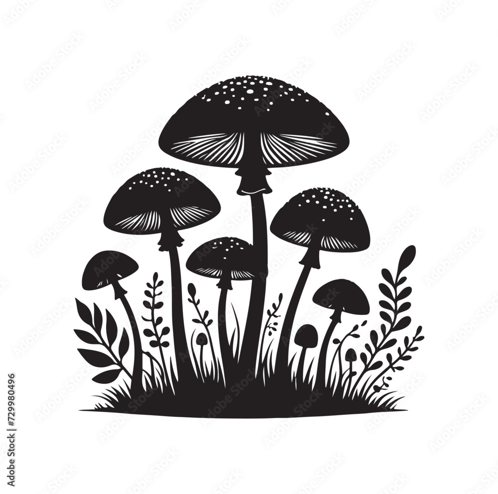 Fototapeta premium Mushroom icon vector illustration