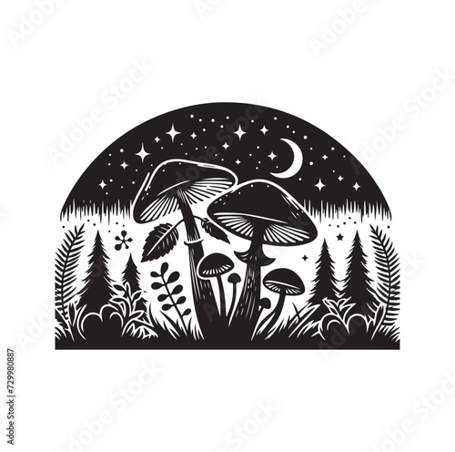 Mushroom icon vector illustration