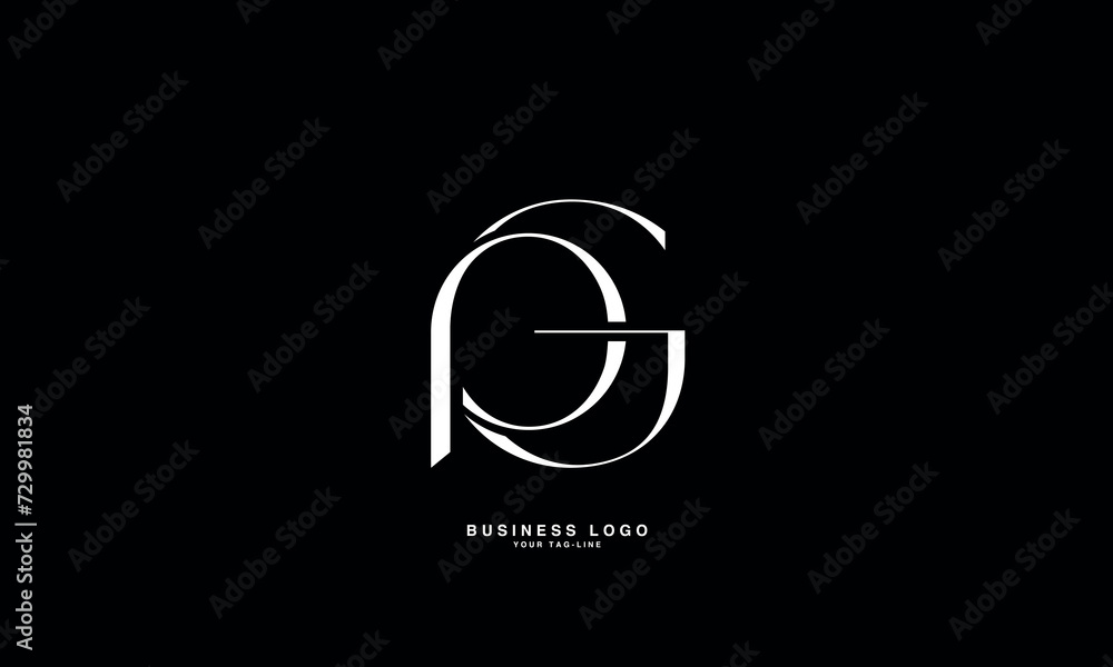 GP, PG, G, P, Abstract Letters Logo Monogram GP, PG, G, P, Abstract Letters Logo Monogram