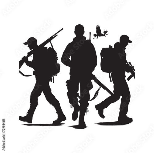 Hunting Man Silhouette vector silhouette