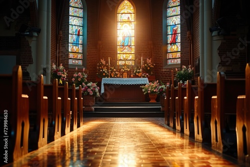 Photo of church interior design
