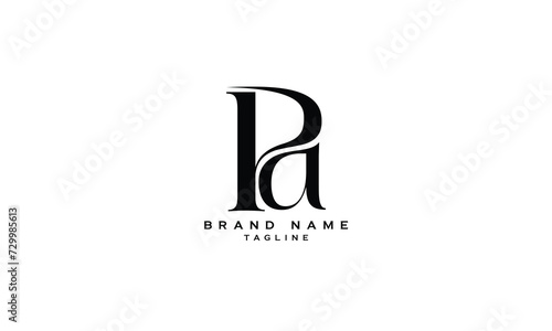 PA, AP, Abstract initial monogram letter alphabet logo design