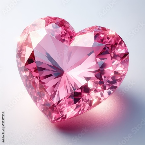 crystal heart with diamonds 